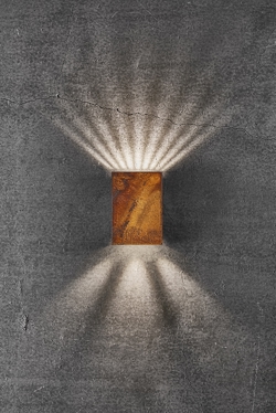 Fold 10 zewnętrzna lampa ścienna LED, corten