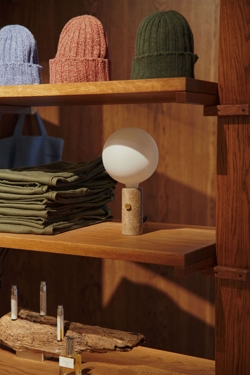 Core pendel / lampa stołowa, creme travertine