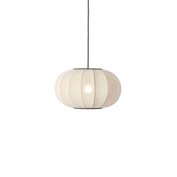 Knit-Wit Ø45 owalna lampa wisząca, pearl white