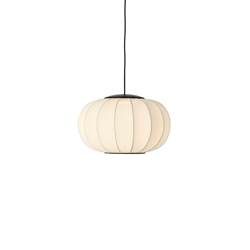 Knit-Wit Ø45 owalna lampa wisząca LED, pearl white