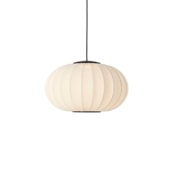 Knit-Wit Ø57 owalna lampa wisząca LED, pearl white