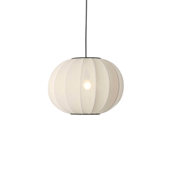 Knit-Wit Ø45 okrągła lampa wisząca, pearl white