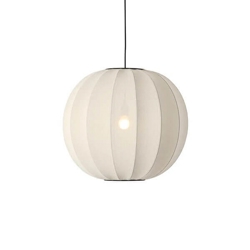 Knit-Wit Ø60 okrągła lampa wisząca, pearl white