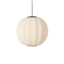 Knit-Wit Ø60 okrągła lampa wisząca LED, pearl white