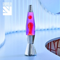 Astro Baby lampa lawa, srebrna/fioletowa z czerwoną lawą