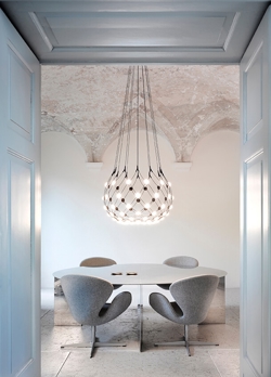 Mesh pendel Ø80 / 4 m kabel, czarny