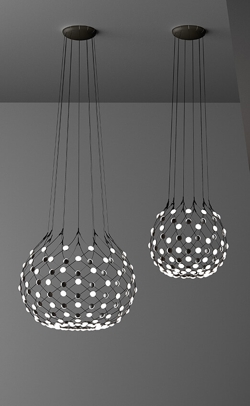 Mesh pendel Ø100 / 5 m kabel, czarny