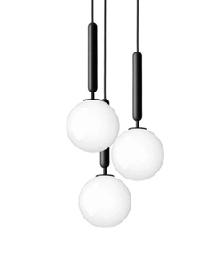 Miira 3 lampa wisząca, szary/opal