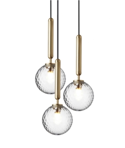 Miira 3 pendel, mosiądz/przezroczysty