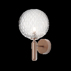 Miira Outdoor kinkiet, ciemny brąz/przezroczysty