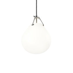 Moser lampa wisząca Ø205, matowa biała opal