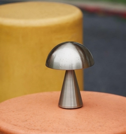 Mush Portable lampa stołowa / lampa na baterie, nikiel
