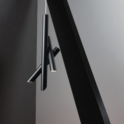 Tubes 3 lampa wisząca, czarna