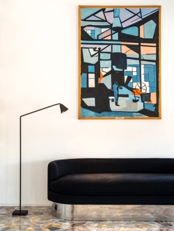 UNTITLED Reading Cone lampa podłogowa, czarny/czarny