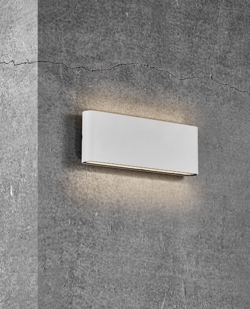 Kinver 26 zewnętrzna lampa ścienna LED, biała