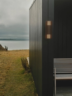 Aludra zewnętrzna podwójna lampa ścienna, seaside metaliczny brąz