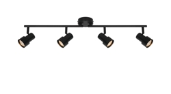 Boston 4-Rail lampa sufitowa, czarna