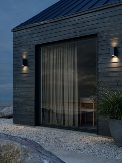 Canto Maxi Kubi 2 zewnętrzna lampa ścienna, seaside czarna