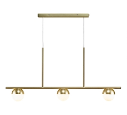 Contina 3-Spot lampa wisząca, mosiądz