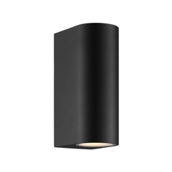 Dion double zewnętrzna lampa ścienna, czarna