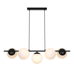 Lilly lampa wisząca 5-spot, czarna