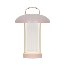 Mirano Portable lampa bateryjna/stołowa, przydymiony róż