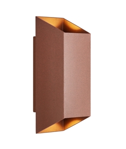 Nico Square 22 zewnętrzna lampa ścienna, rdza