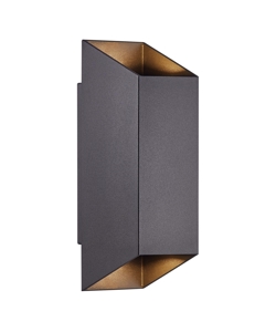Nico Square 22 zewnętrzna lampa ścienna, czarna
