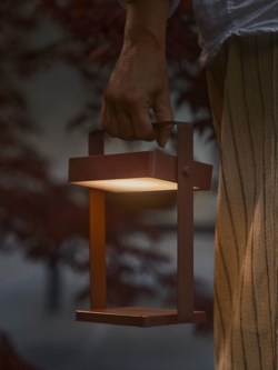 Saulio Solar lampa bateryjna z panelem słonecznym, brązowa