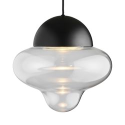 Nutty XL lampa wisząca, przezroczysta/czarna