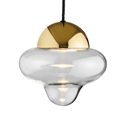 Nutty pendel, przezroczysty/złoty