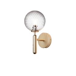 Miira kinkiet, mosiądz/przezroczysty