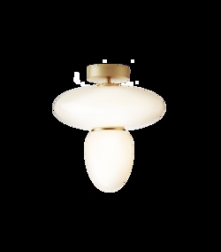 Rizzatto 42 lampa sufitowa, satin brass/opal