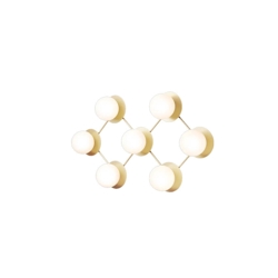 Liila 7 kinkiet / lampa sufitowa, nordic gold/opal