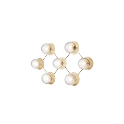 Liila 7 kinkiet / lampa sufitowa, nordic złoto/przezroczysty