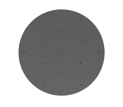 Nuura baldachim na 13 lamp wiszących, rock szary