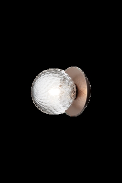 Liila 1 Small kinkiet / plafon IP44, ciemny brąz/przezroczysty