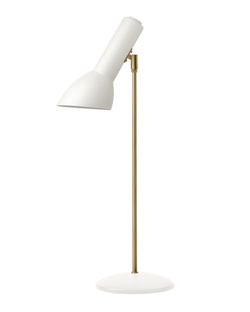 Oblique Lampa Stołowa Mosiądz, Biały Mat