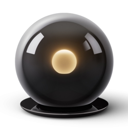 Occhio Luna Basso lampa stołowa, dark chrome