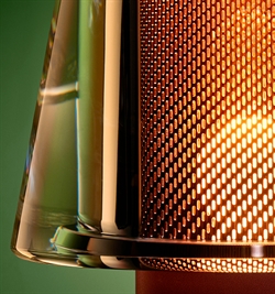 Occhio Era Lusso G lampka bateryjna, rosso, air, rose gold mesh