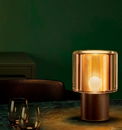 Occhio Era Lusso grande R lampka bateryjna, marrone, air, bronze mesh