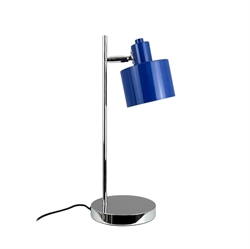 Lampa stołowa Ocean, niebieska/chrom