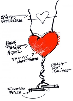 Ingo Maurer One From The Heart lampa stołowa