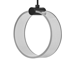 Decor Circle 1 lampa wisząca, czarna/przezroczysta