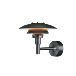 PH 3-2½ zewnętrzna lampa ścienna, czarna