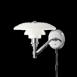 Kinkiet PH 3/2 z przewodem, biały opal