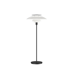 Lampa podłogowa PH 80 on/off, biały opalowy akryl/czarny