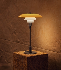 PH 3/2 lampa stołowa Centenary Edition, amber/opal