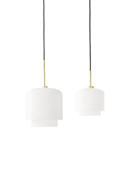 Megumi lampy wiszące Ø18 i Ø28, mosiądz/opal