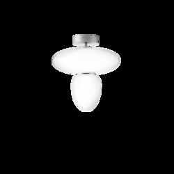 Rizzatto 42 lampa sufitowa, satynowe srebro/opal